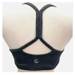 Johnny Was Calme NWT Crisscross Ease Sports Bra II Dark Heathered Gray Large